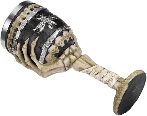 Miniatura 6 de Taza de cáliz de calavera horrible de Halloween, copa de esqueleto de vino, taza de sacrificio de acero inoxidable, copa gótica, copa de osario