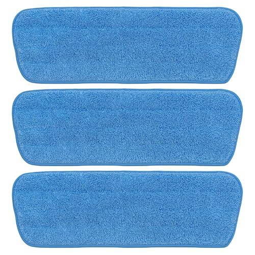 Addis Mop Replacement Head 3-Piece Blue Spray Mop Refill Compatible with Addis Spray Mop and Vileda Spray Mop 42 x 14 cm Ideal for Daily Cleaning