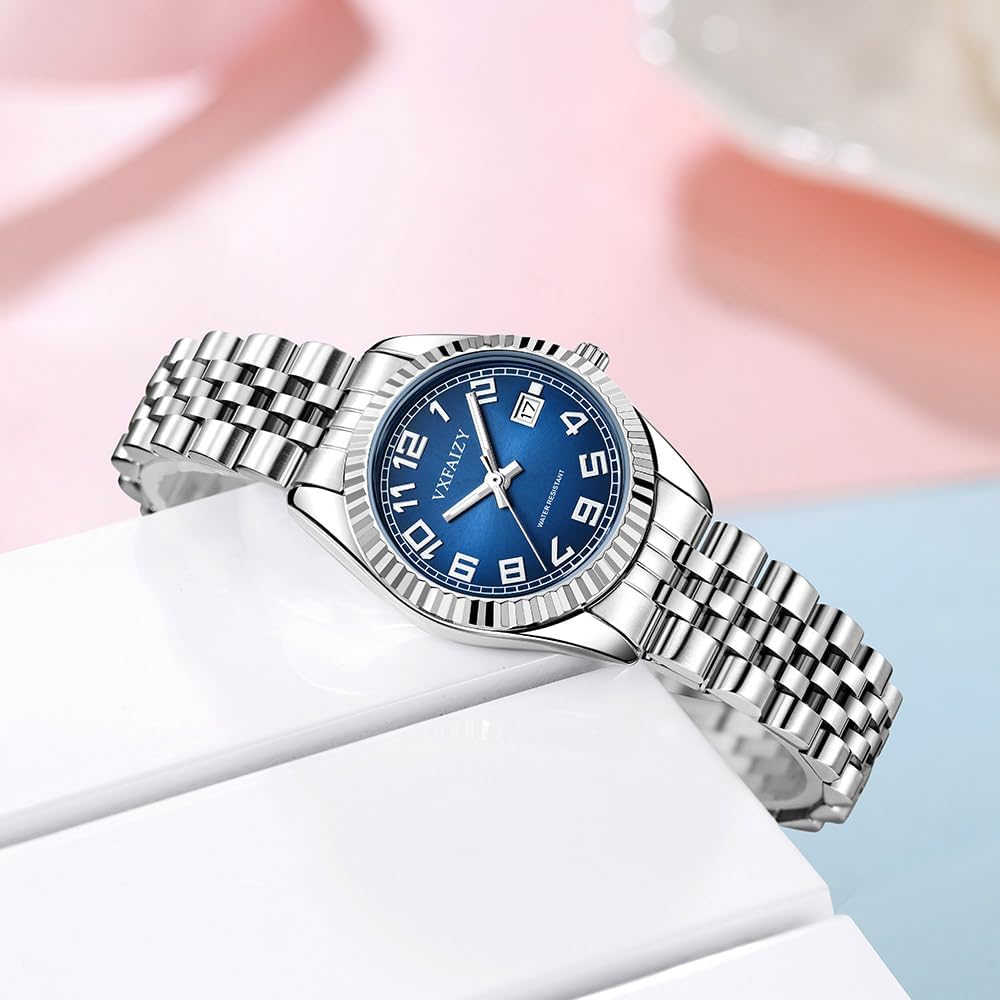 Women's Classic Easy Read Time Watch Calendar Watch for Women Water Resistant - Image 3