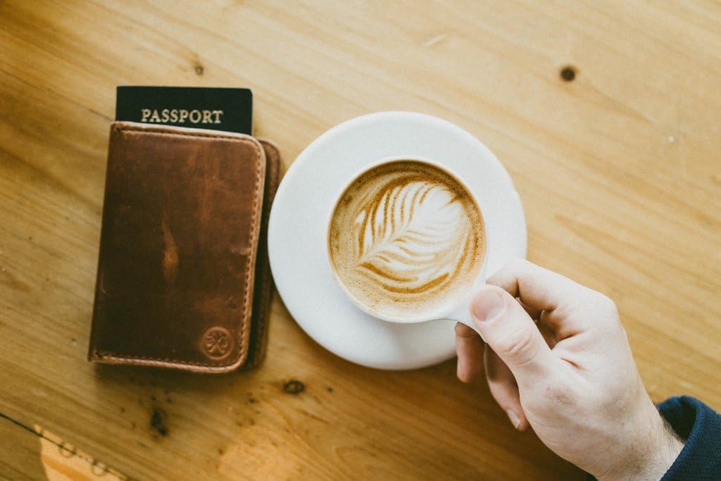 All Leather Passport Wallet Travel Holder - Field Note Pad Carry - Bifold Brown Leather Travel Accessory Wallet for Men and Women - Natural, Black, and Seahawk (Black)