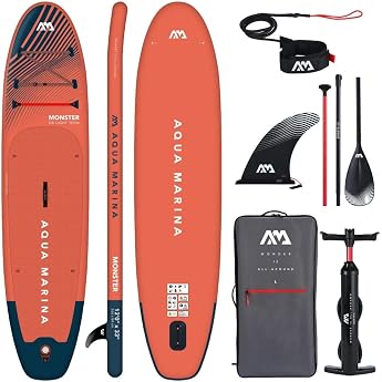Aqua Marina Monster Inflatable Stand Up Paddle Board (iSUP) Package, 366 cm Length