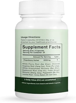 Xiao Yao San Capsules (Dang GUI & Bupleurum) - Professional Grade 5:1 Concentrated Herbal Extract - Mood & Stress Balance Support - 100 Capsules (Pack of 2)