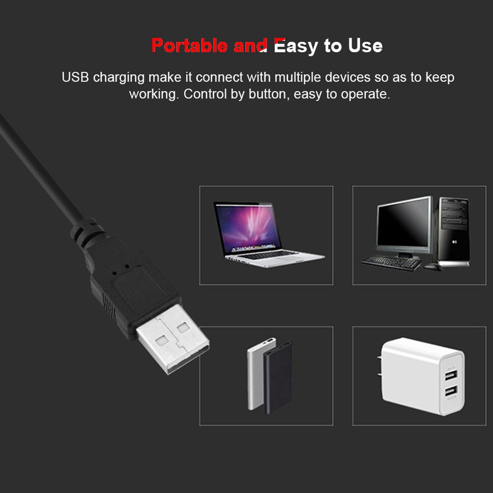 Estink Lampa Pierścieniowa do Selfie z USB, 3 Tryby Świecenia, Regulowana Jasność, Elastyczne Ramię, Obrót 360 Stopni, ze Statywem i Uchwytem na Telefon