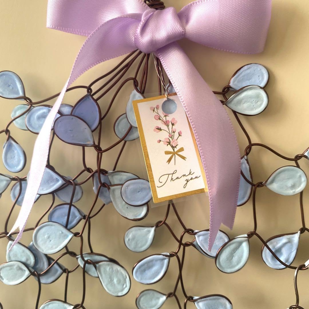 布リース*美桜の雫*　ガーランドセット　ワイヤークラフト Amazon | 壁飾り ブーケ ワイヤーアート ワイヤークラフト 青 雫