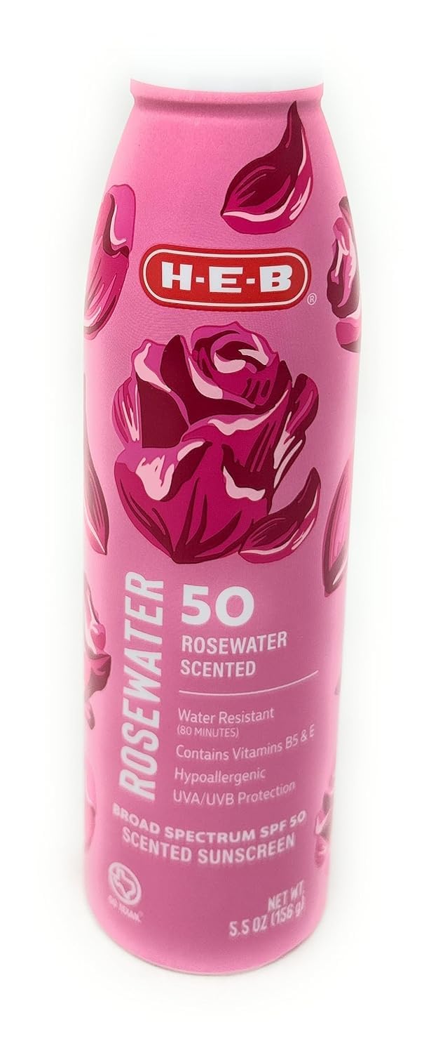 HEB Sunscreen Spray SPF 50 Broad Spectrum 5.5oz - 1 Bottle (Peach Bellini)