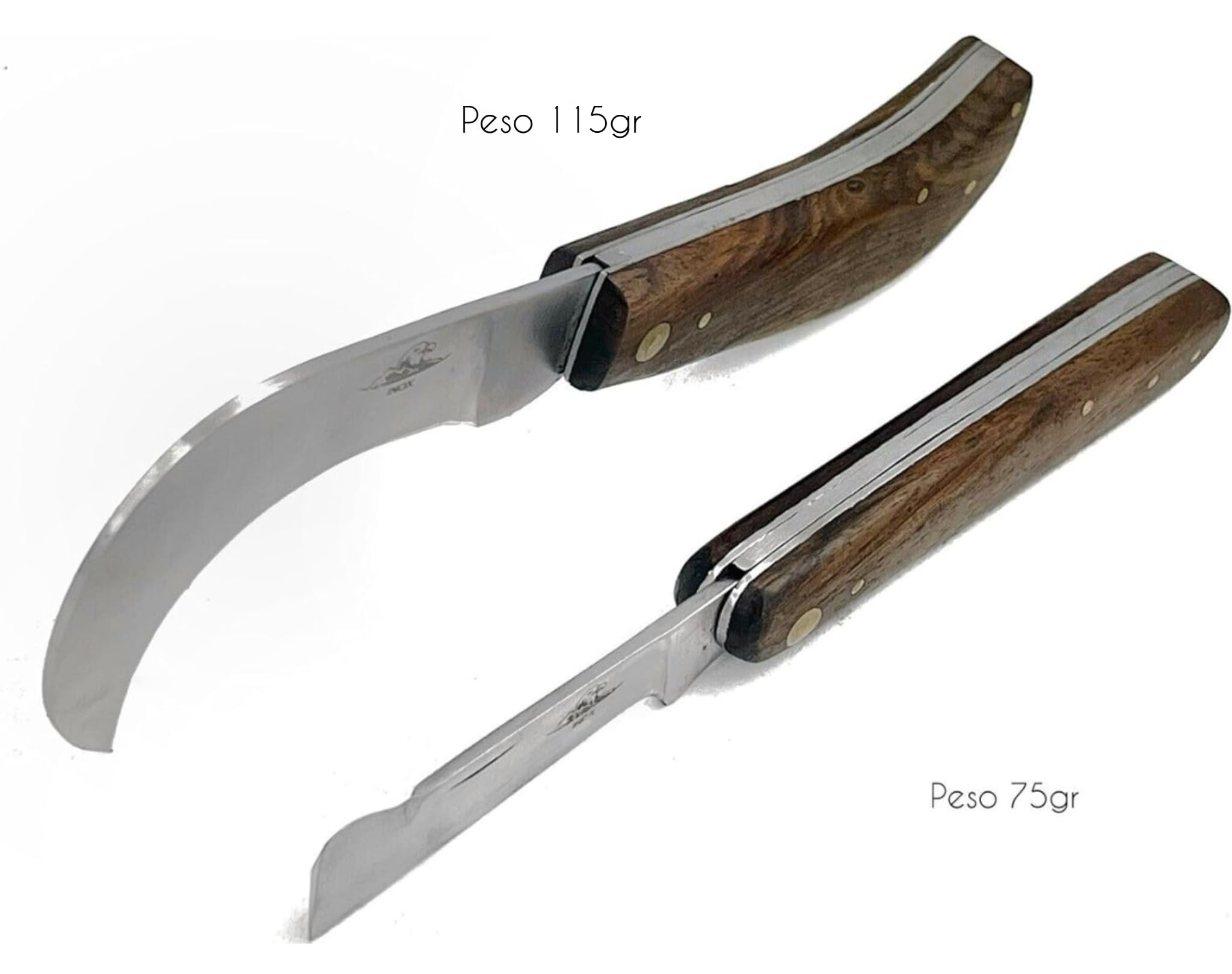 Coltello Artigianale Roncola Mezzaluna Coltelli per innesti Manico in Legno Pieghevole Coltello Da Tasca Coltello Innesto Roncola