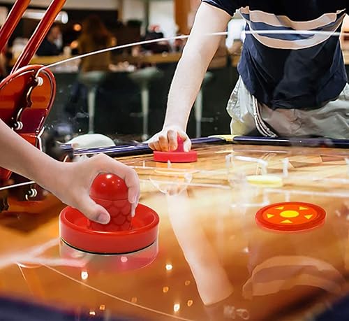 Miniatura 6 de Empujadores de hockey de aire y discos de hockey de aire, huelguistas antideslizantes y discos dinámicos para juego de mesa de hockey de aire para