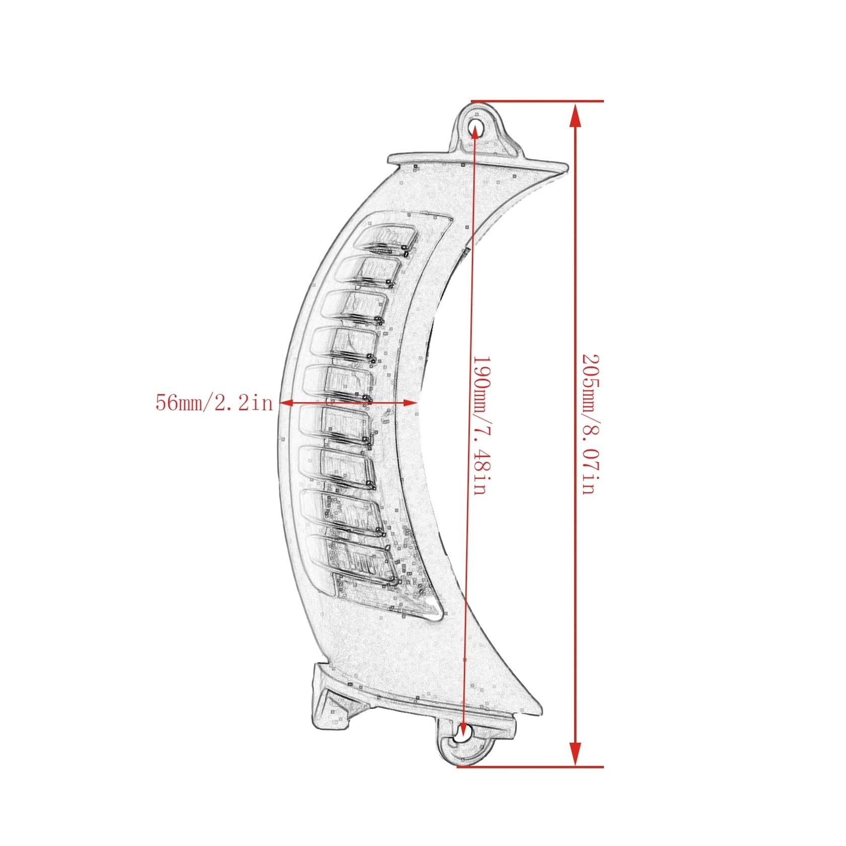 Stop Luce Posteriore Moto Indicatore di Direzione Anteriore per Moto, Luce di Marcia A LED per Touring, per Road Glide, per Ultra FLTRX dal 2015 in Poi
