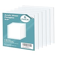 Vista 26 de Egofine Hojas de plexiglás de acrílico, paquete de 20 unidades de 8 x 10 pulgadas, 0.04 pulgadas de grosor, plástico transparente fundido