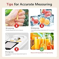 Vista 4 de AquilaPro Refractómetro digital Brix con LCD, para jugo de frutas y café, con compensación automática de temperatura, rango de 0-55%, precisión