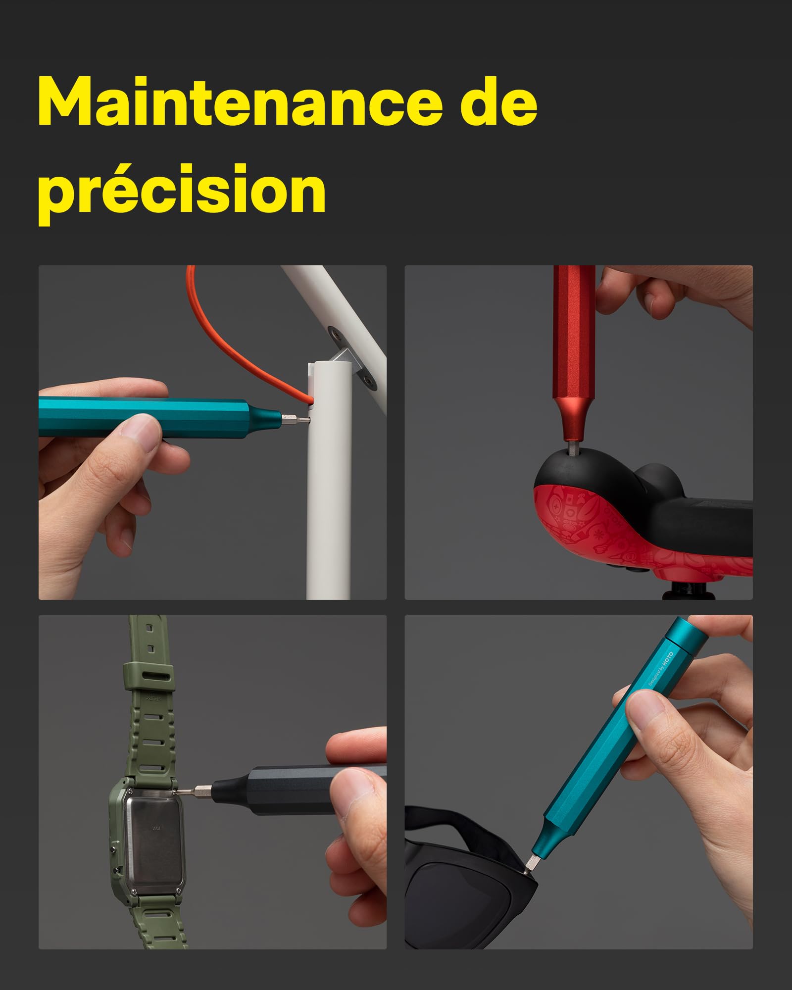 HOTO 24 en 1 Kit de Tournevis de Précision,Manuel,Kit d'outils Mini,Magnétique Outils de Réparation avec Torx Bits etc,Pour iPhone, Lunettes, Montres, PC, Macbook, Laptop