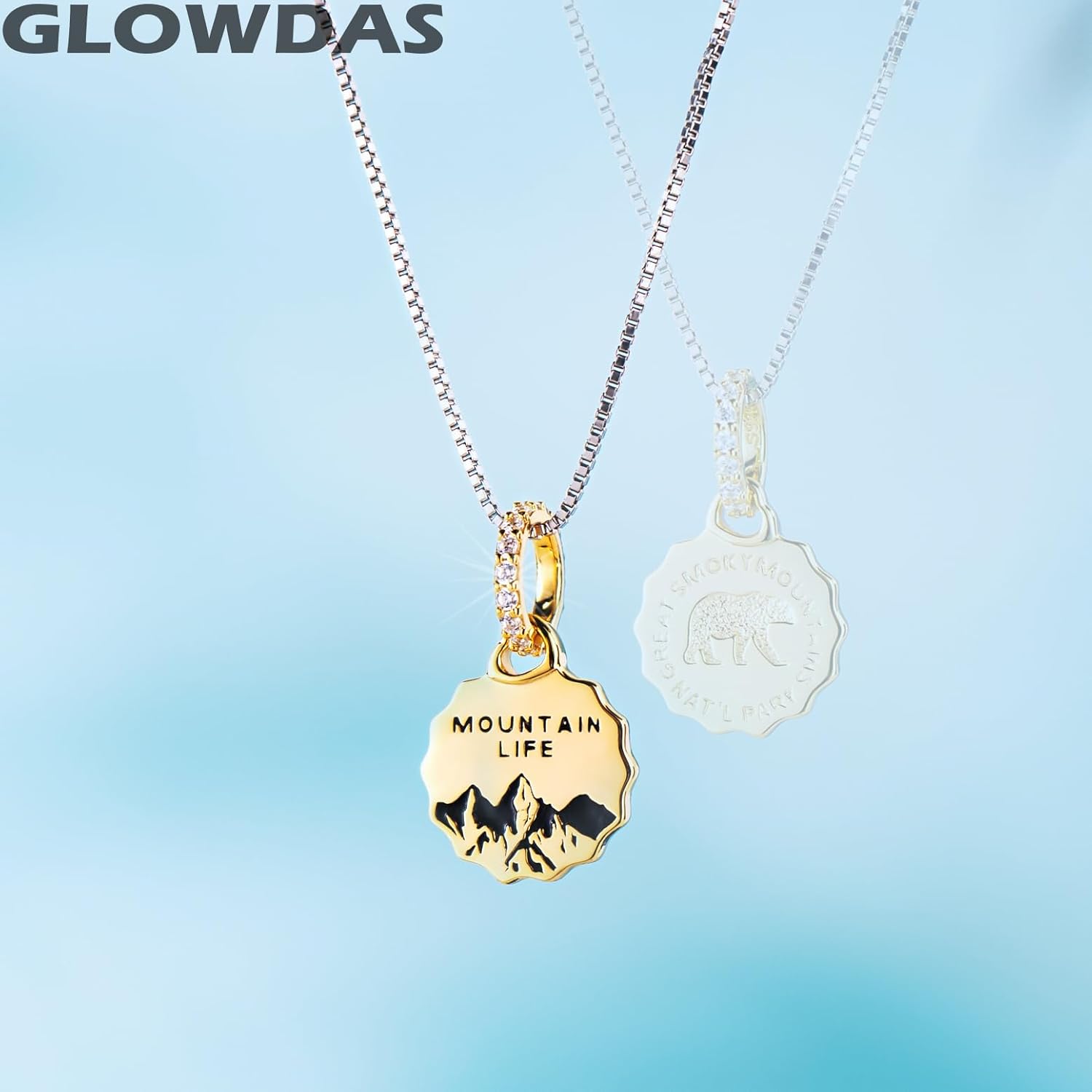 Great Smoky Mountains National Park Charm Pendant, fit Pandora Travel Bracelet Necklace, 925 Sterling Silver Bear and Mountain Life Dangle Bead, Gift for Best Mom/Friend - Image 3