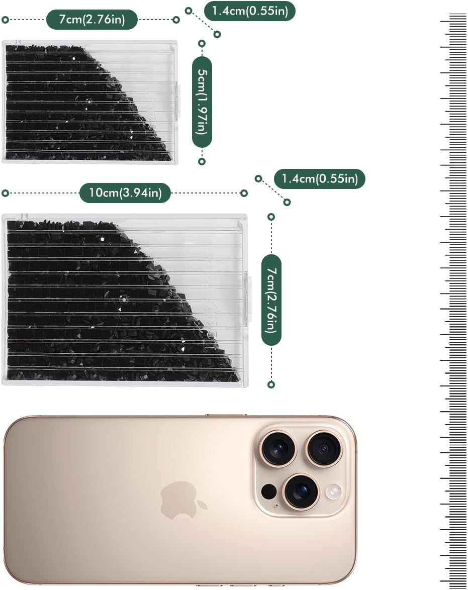 CATEARED Trabricks 2-in-1 Stackable Diamond Art Trays With Lids, Diamond Art Storage, Craft and Bead Storage Organizer & Line-Up, Box Package (Clear White, 20 piece Large Tray Kit)