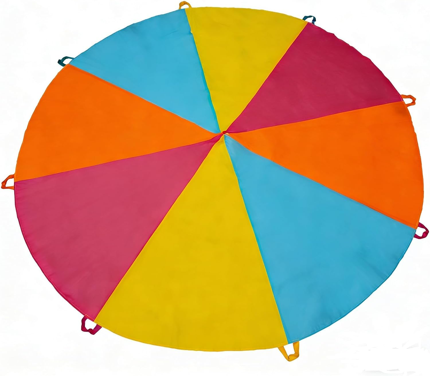 SPINFOX Multicolored Parachute - 6FT, 10FT, 20FT with Handles for Kids Indoor Outdoor Play