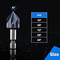 Vista 5 de toolant Noir-Ti - Juego de brocas avellanadas de cobalto + juego de mangas de jardinería resistentes a cortes de metal toolant