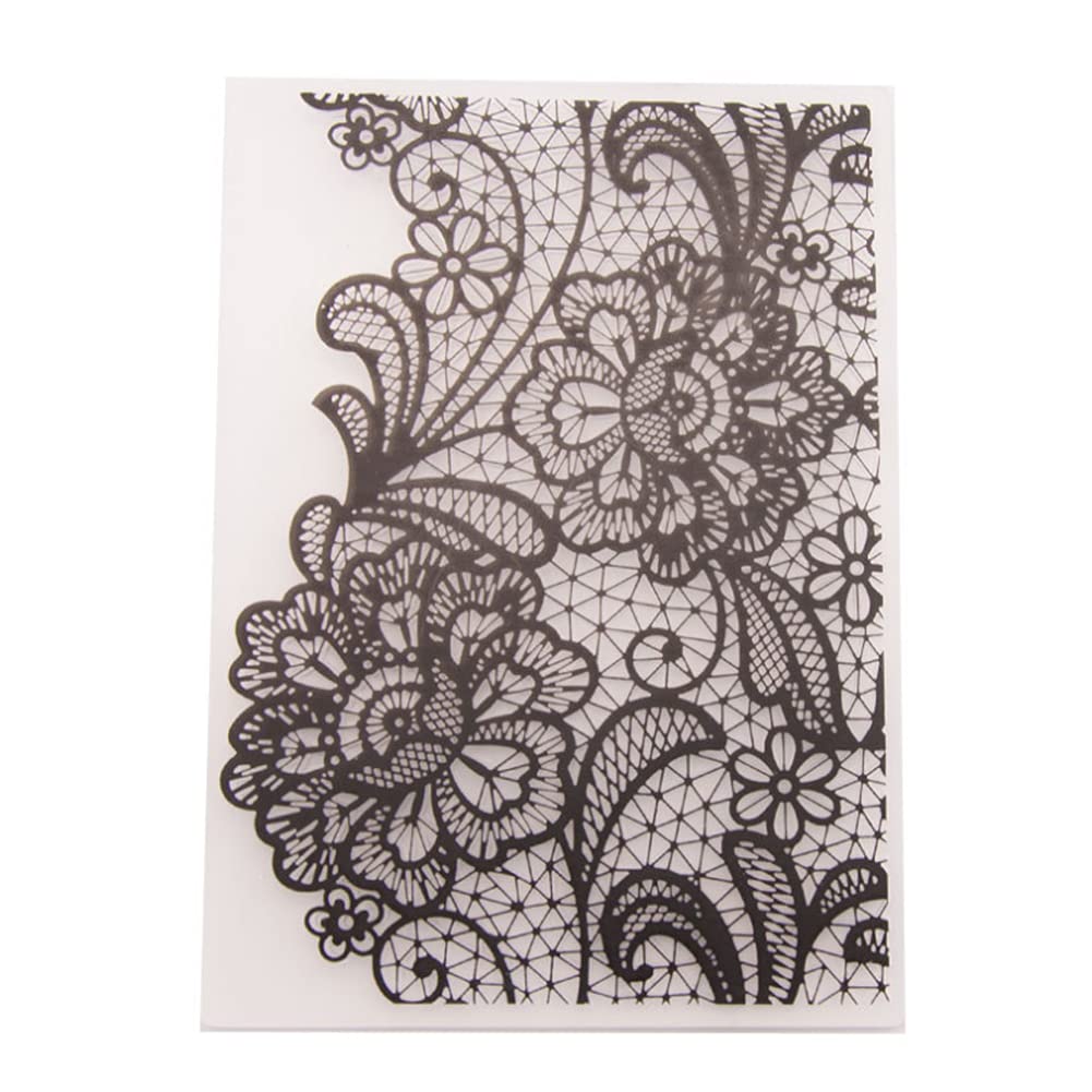 PUPUZAO Plastic Embossing Folder (4-1/8 inx5-13/16 in|Flowering Shrubs Pattern) Paper Crafts Plastic Textured Impressions for Card Making Scrapbooking