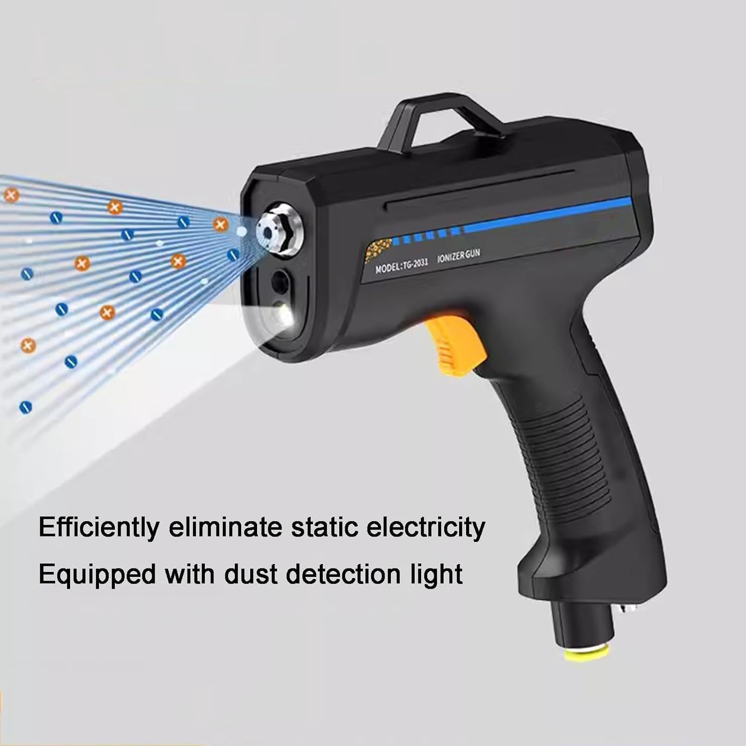 Pistola antiestática de aire ionizante, pistola antiestática para pintura automotriz, eliminador de estática, ideal para ensamblajes electrónicos, laboratorios electrónicos,A
