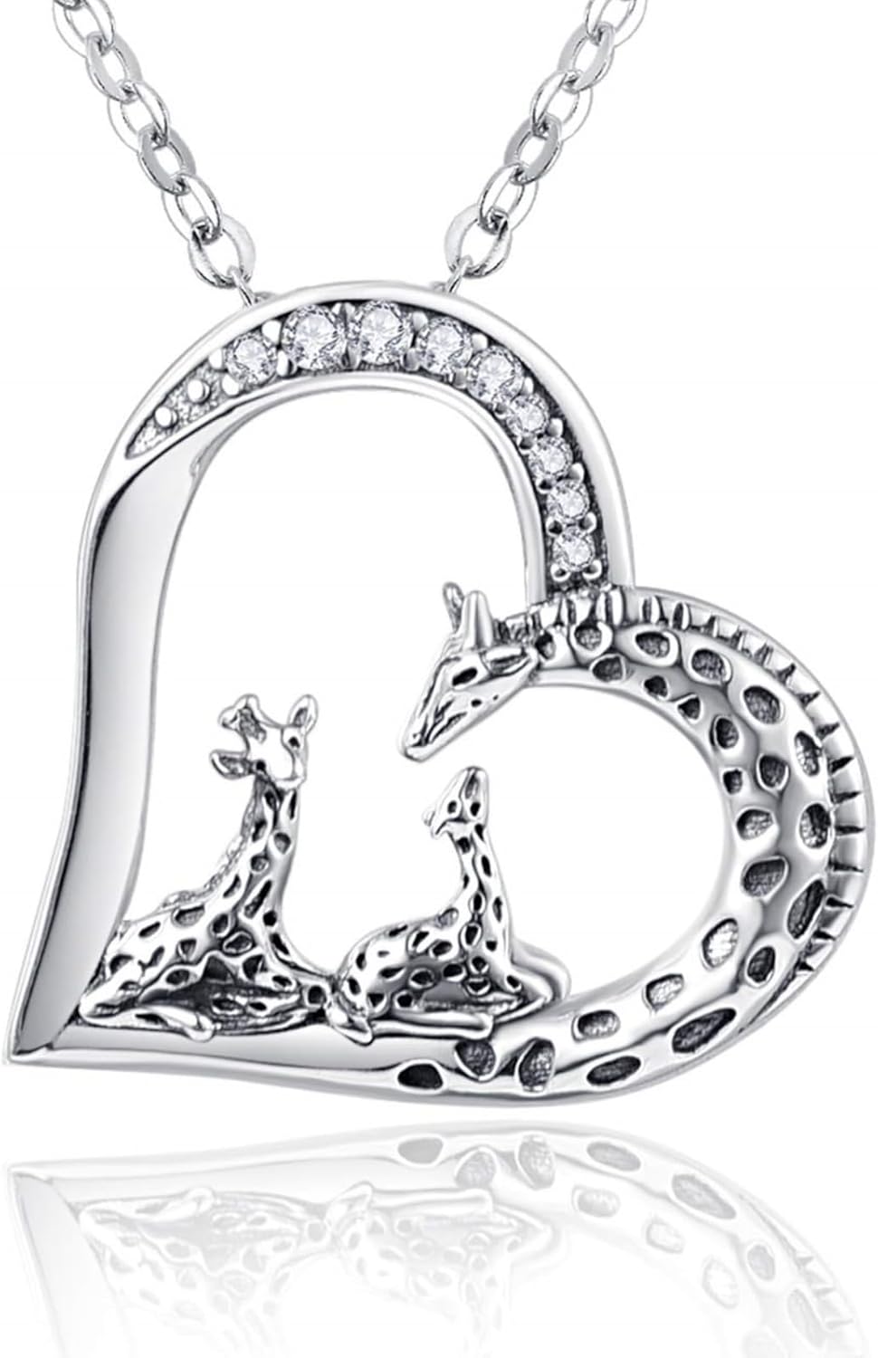 Praymos 925 Silver Giraffe Necklace Cute Animal Zambia Ubuy - Main Image