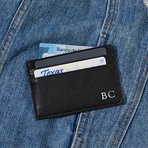 Leatherology Black Onyx Men's Slim Credit Card Case Wallet - Rfid Available #TOP1