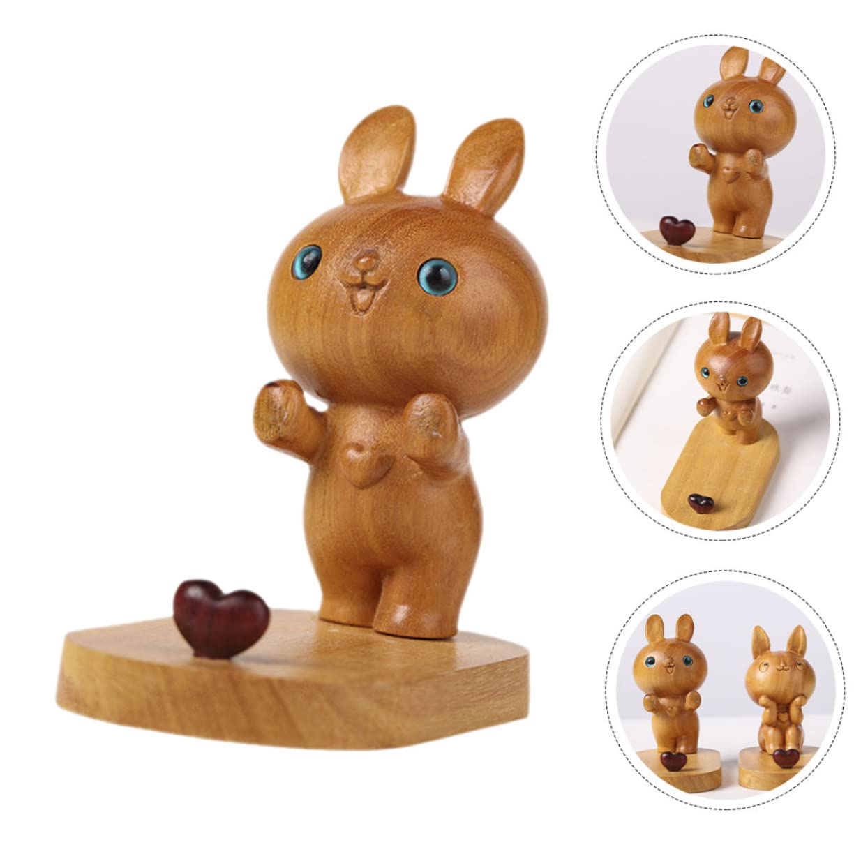 HEMOTON 4pièces Support De Téléphone Forme De Lapin Décoratif Et Adorable Support Mobile pour Bureau Accessoire Pratique pour Smartphone avec Base Stable