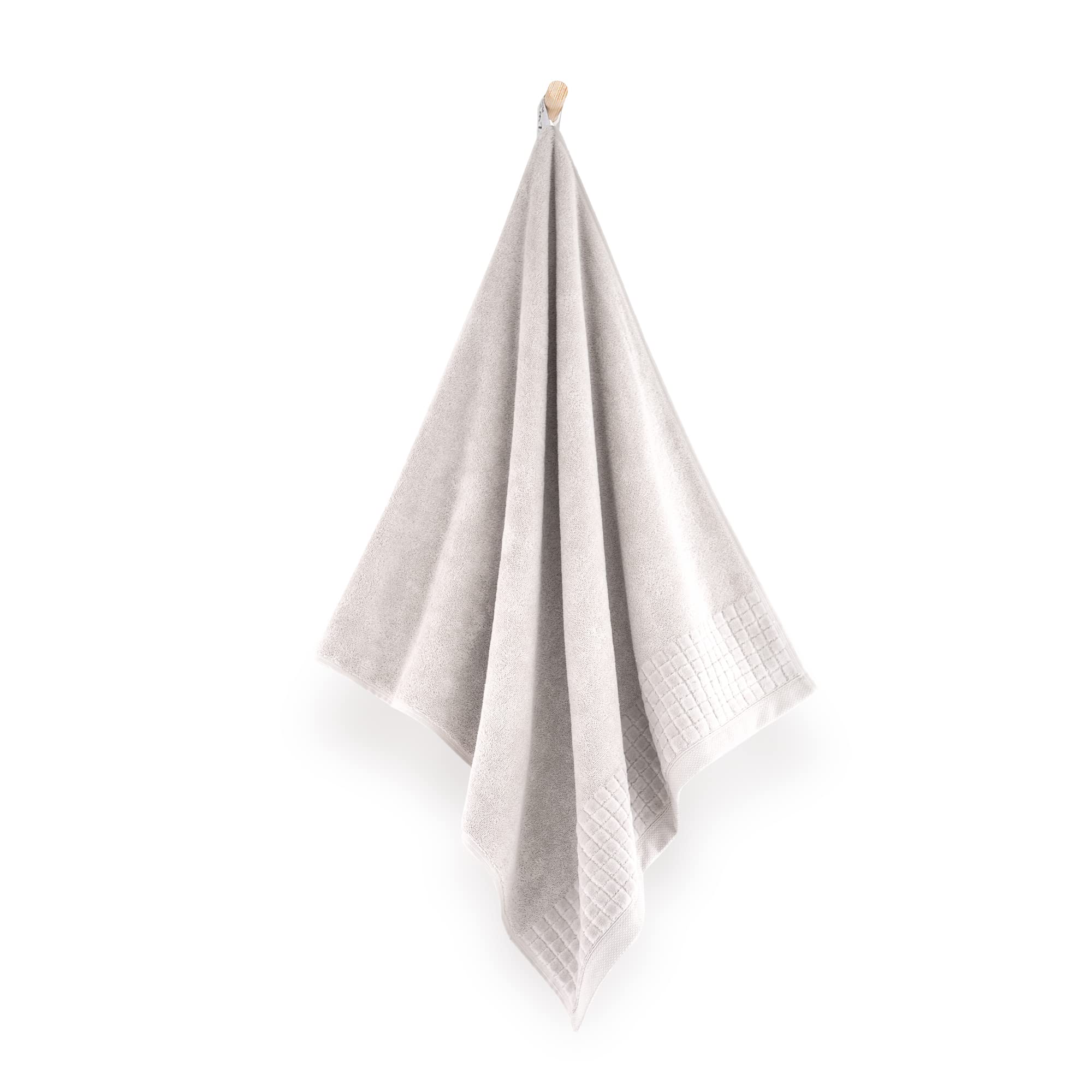 ZWOLTEX - Zestaw ręczników 3 sztuki: 30x50, 50x100, 70x140 cm, EXCLUSIVE PAULO, Miękki ręcznik ze 100% bawełny egipskiej 500 g/m2, ANTIBACTERIAL+, Zapakowane w pudełko prezentowe - Jasnobeżowy