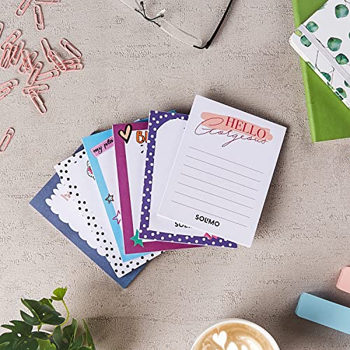 Image of Amazon Brand - Solimo To Do List Notepad, Book, Stationery, 4 x 5.25, Writing Pads 50 Tear Off Sheets, Set of 12 Planners