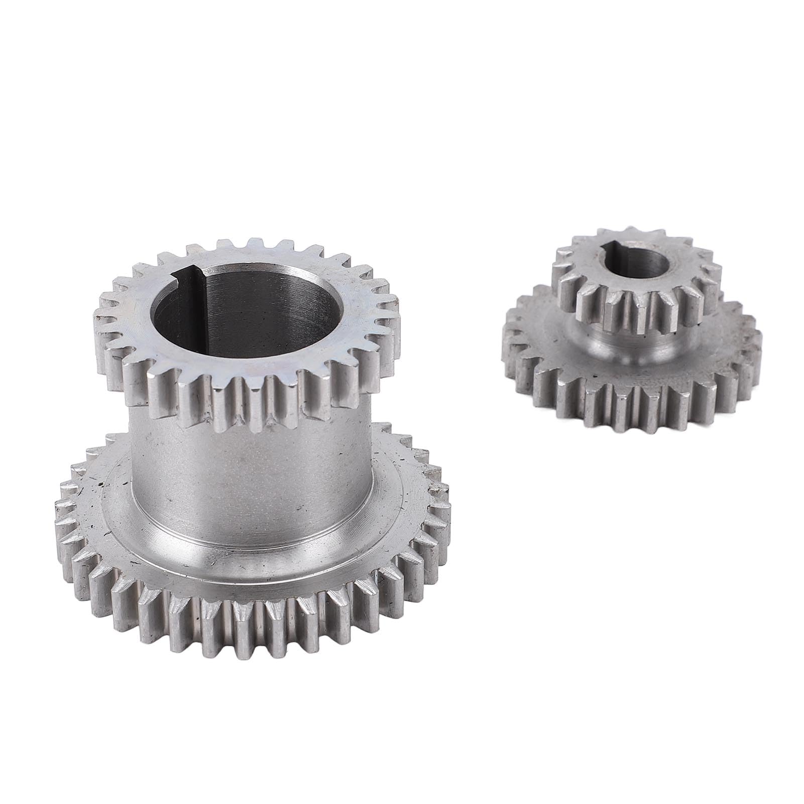 Dilwe Drehmaschinen-Zahnradsatz aus Metall für 0618 7x12 7x14 Mini-Drehmaschine, Hochgeschwindigkeits-Stahlgetriebe, Doppelte Zahnräder mit M2,25-Modul, Ideal für Hobbyisten und L