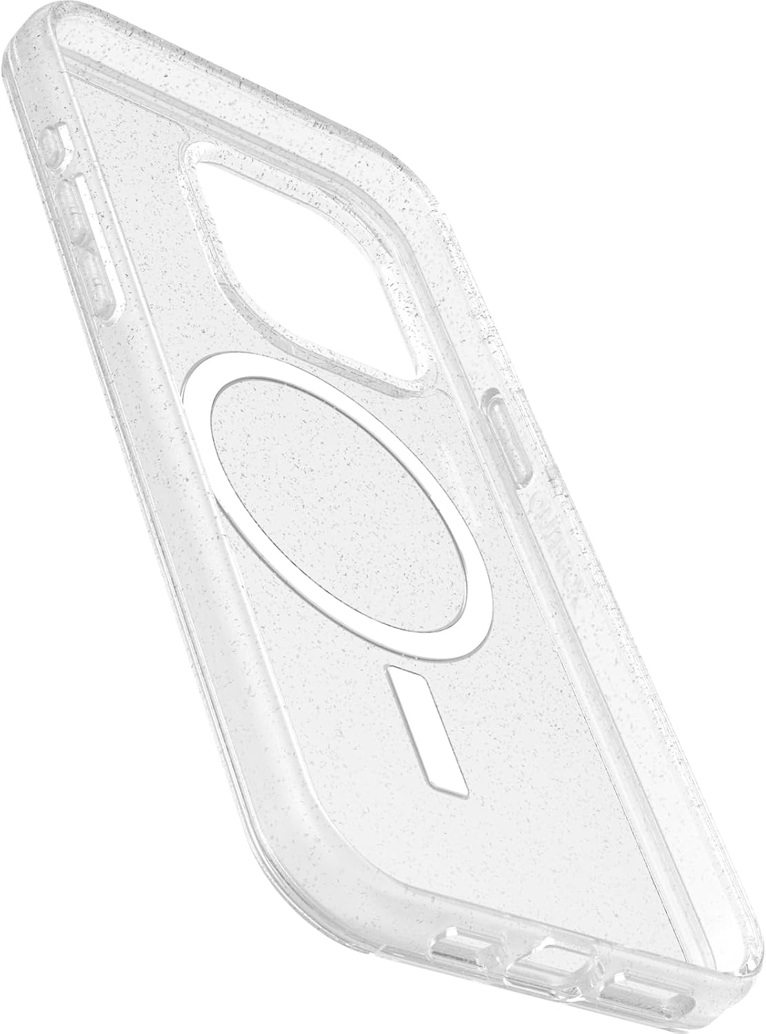 OtterBox iPhone 15 Pro MAX (Only) Symmetry Series Clear Case - Stardust (Clear/Silver), Snaps to MagSafe, Ultra-Sleek, Raised Edges Protect Camera & Screen - Image 3