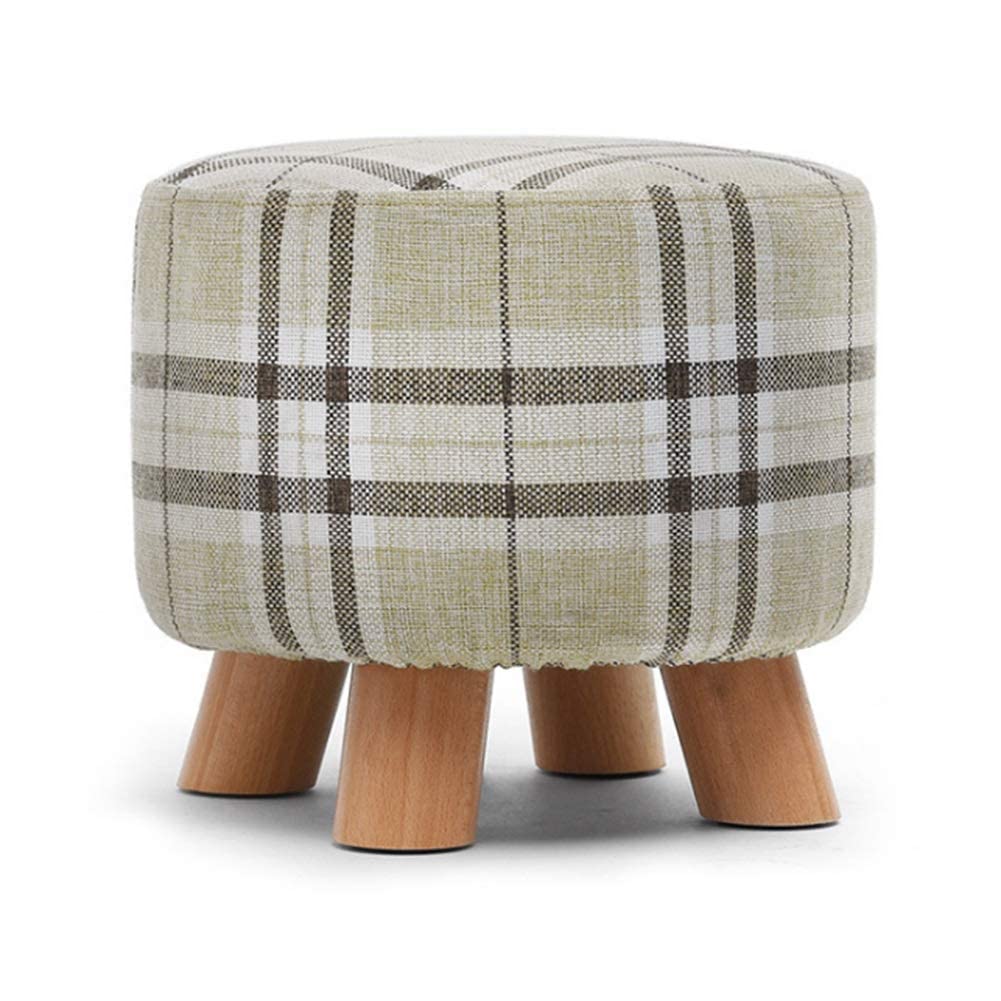 Banc de chaussure en bois tissu et repose-pieds salon robuste