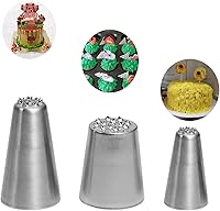 Vista 8 de Puntas de pastelería de crisantemo, juego de puntas de tuberías de flores de rosa, puntas de glaseado de tulipanes, decoración de crema