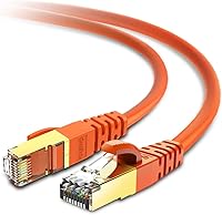 Vista 16 de Kasimo - Cable Ethernet CAT 8 para internet más rápido, cable LAN ethernet de alta velocidad, 40 Gbps, 2000 Mhz, Cable SFTP LAN de conexión a Blanco