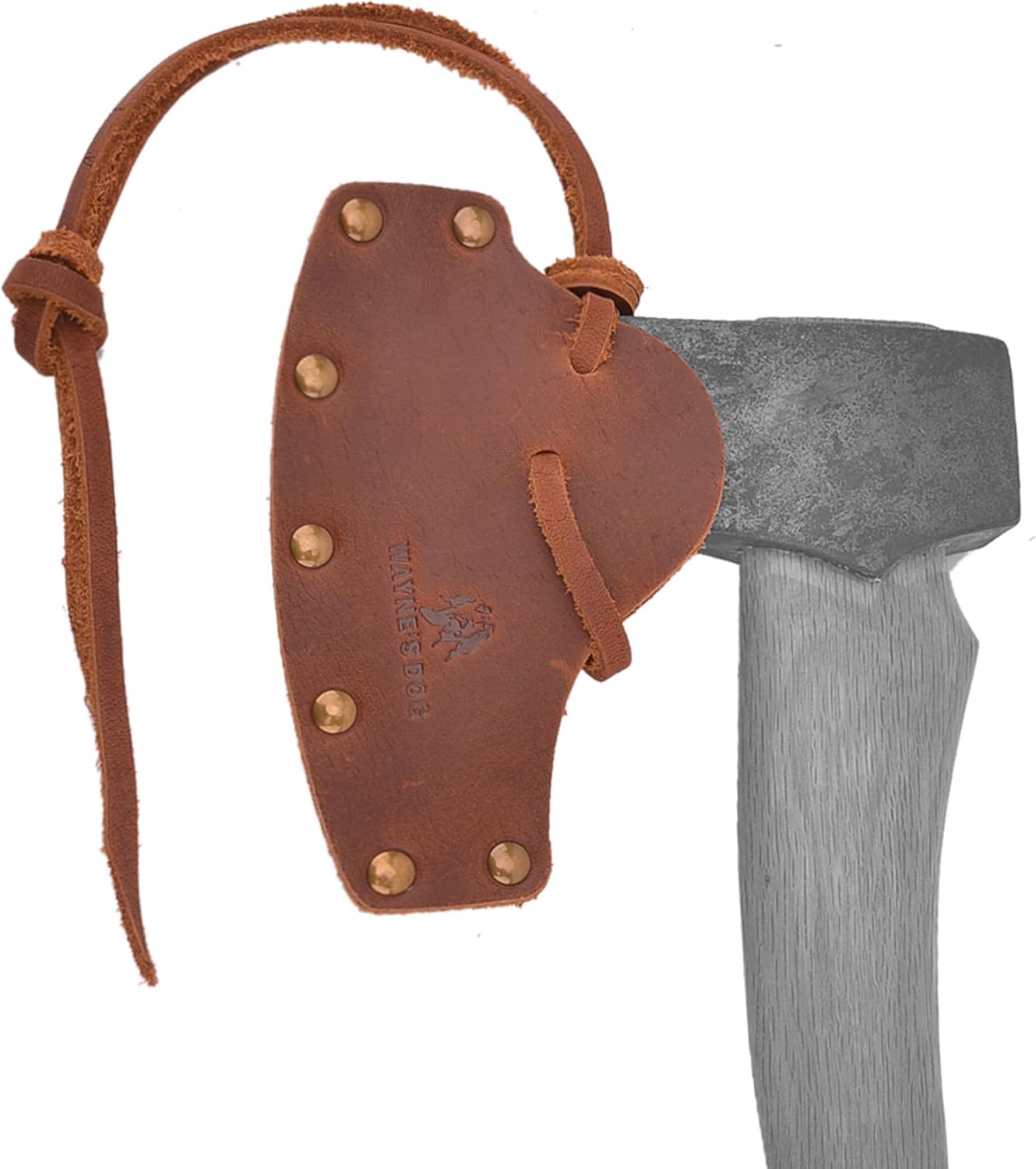 Tas Trost Leather Hatchet Sheath Cover Camping Axes Head Holster Protection, Handcrated (Brown, S: 2 5/8" ~ 3 1/4")