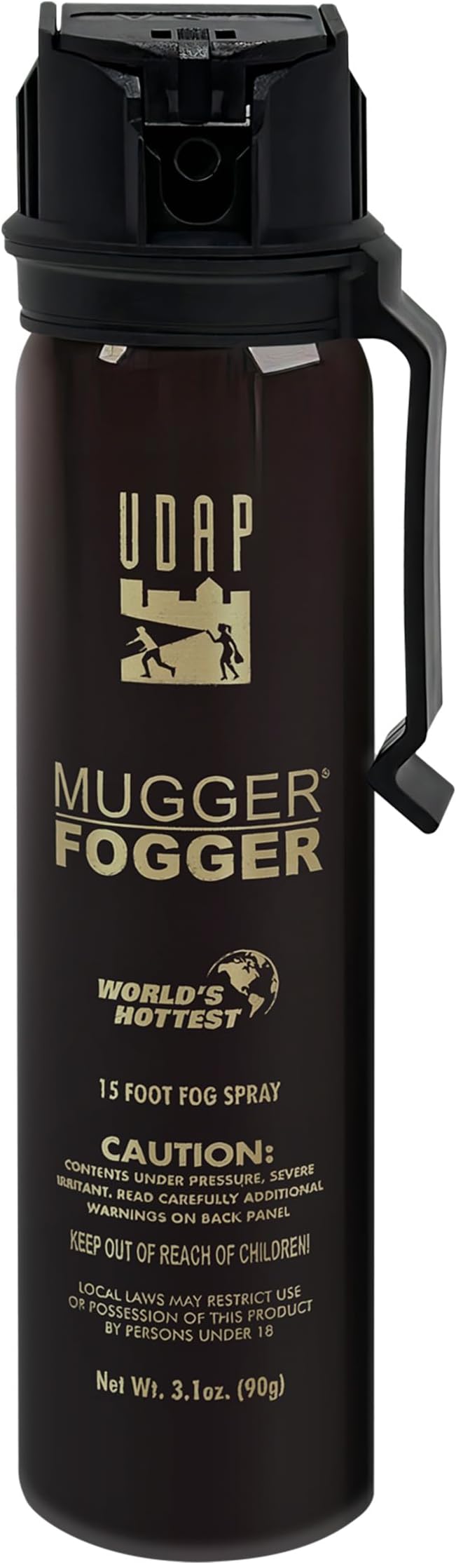 UDAP Pepper Power Jogger Fogger Hot OC Compact Self Defense Pepper Spray with Holster for Women, Men, and Runners, Powerful Blast Pattern