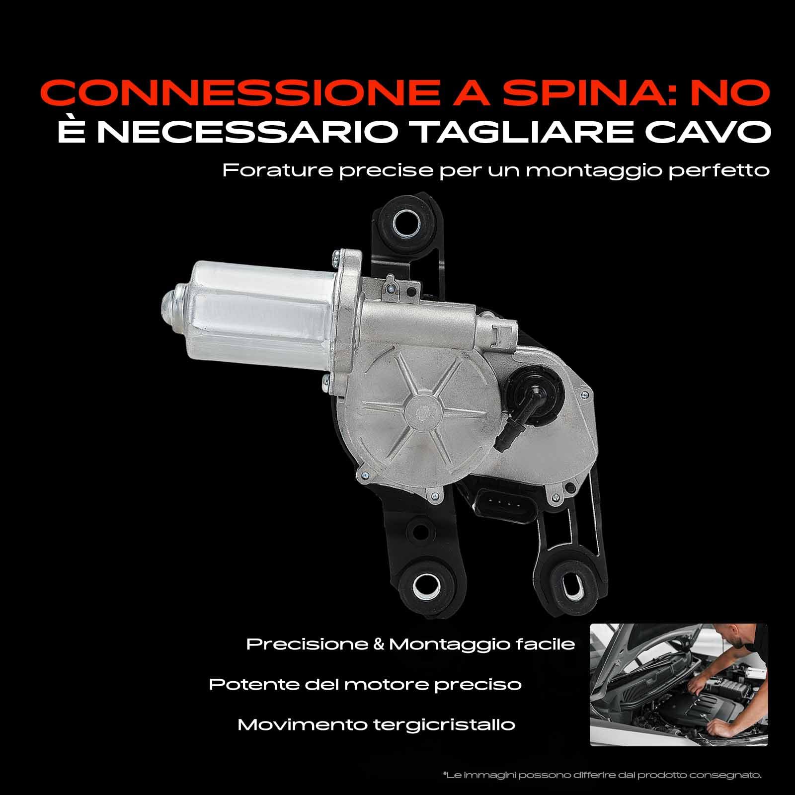 Frankberg Motore Tergicristallo Posteriore Compatibile con A1 City Carver GBH A1 Sportback GBA A3 8V1 8VK A3 Limousine 8VM 8VS A3 Sportback 8VA 8VF Q2 GAB GAG Replace# 8V0955711