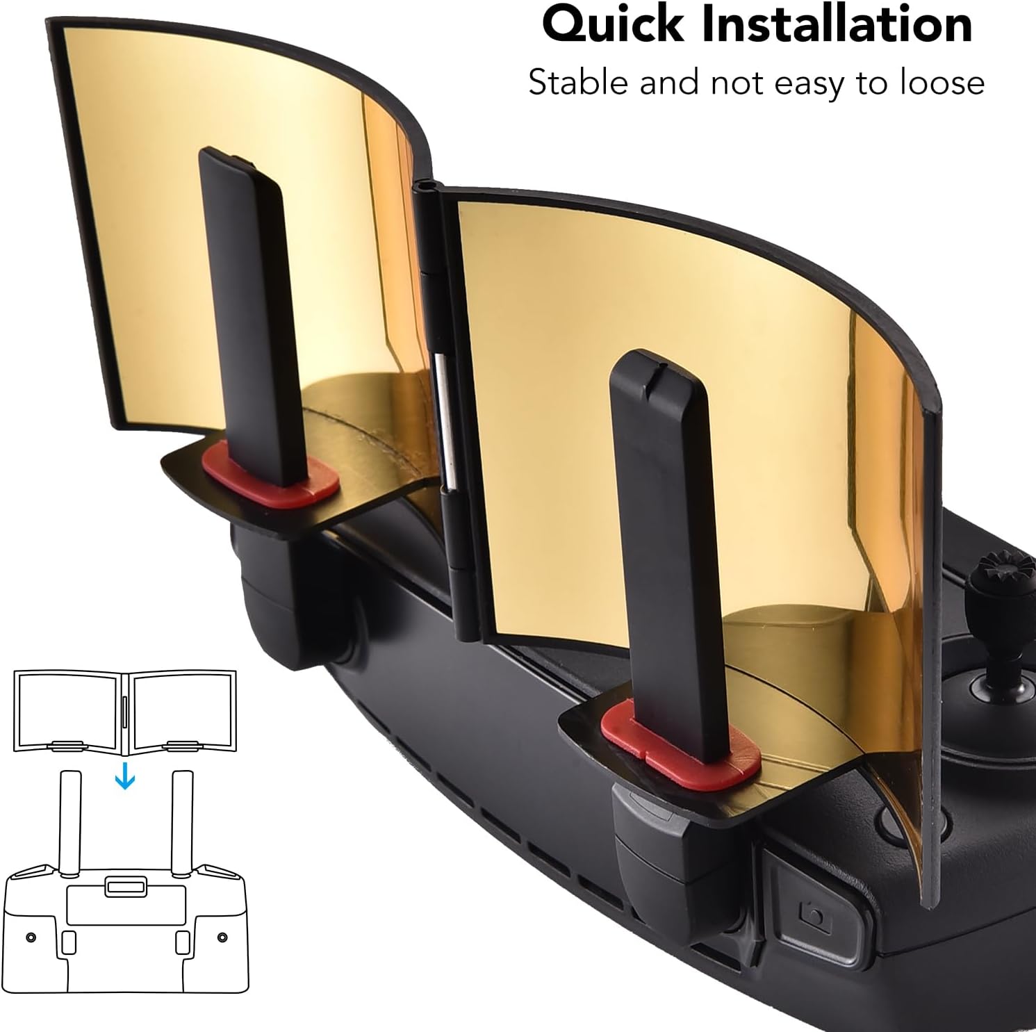 TOZO Foldable Antenna Signal Booster Range Extender for DJI Mini SE/Air 2S/Mini 3 Pro/Mavic 3 Classic/3/3 Pro/2 Pro/2 Zoom/Air/Mini Parabolic Controller Transmitter Easy to Use for Beginner Gold