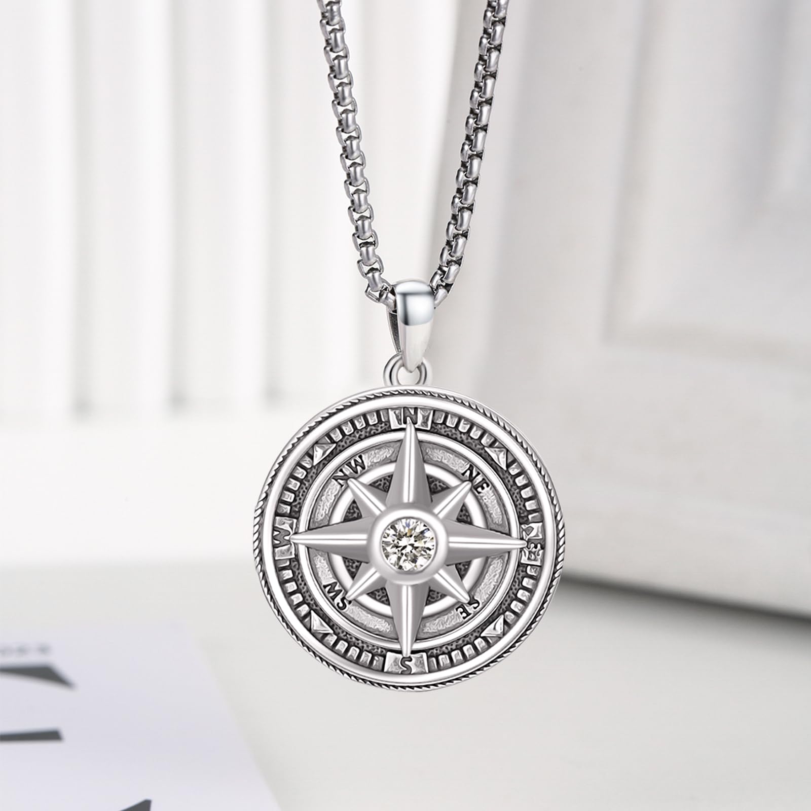 925 Sterling Silber Anhänger für Frauen Mädchen Traumfänger/Baum des Lebens/Mond und Sonne/keltischer Mond/Kompass Anhänger Halskette Valentinstag Geschenke für Frau Mutter Tochter Liebhaber