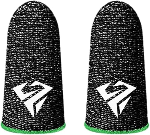 1 Pair Game Finger Holder of Finger Sleeves for Pubg Mobile Games Gaming Breathable Fingertips Sweatproof Fingertip for Cell Phone Gaming Mobile Cove Slip（Black ）