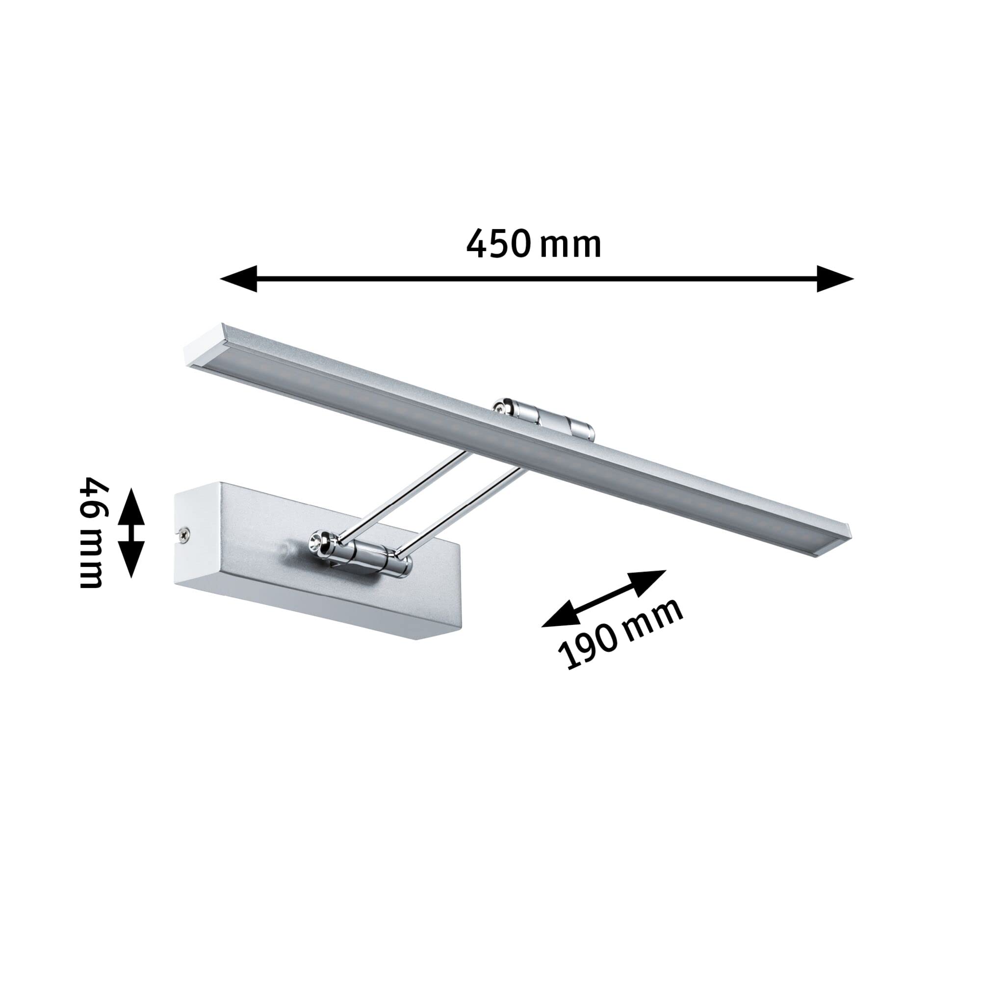 Paulmann 99895 Galeria LED Bilderleuchte Beam Fifty 7W Nickel gebürstet/Chrom 230V Metall