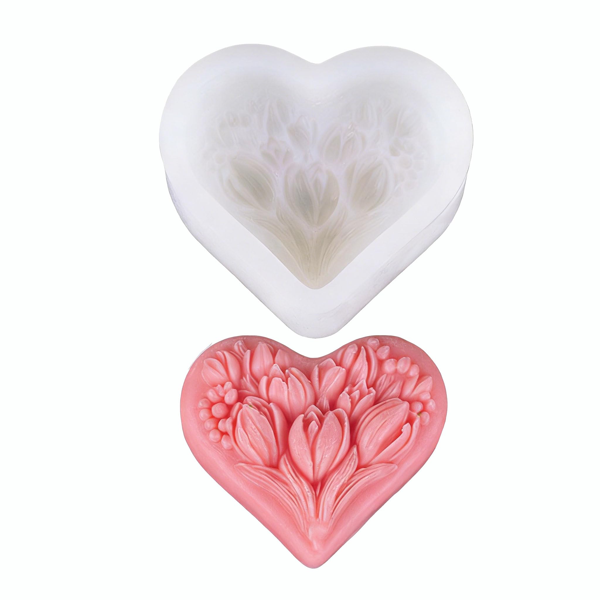 Nucelit Flexible Silicone Craft Molds Heart Shape Soap Mold Perfect for and Home Decors Projects Enhancing Space Supplies