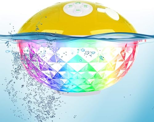Miniatura 1 de Altavoces Bluetooth con luces coloridas, portátil, con nivel de protección IPX7 impermeable y flotante, micrófono integrado, sonido estéreo