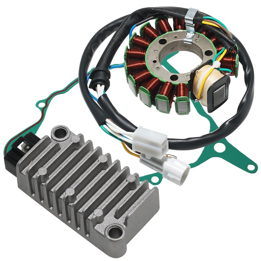 Stator Coil Rectifier Stator Gasket for Yamaha ST225 Bronco 225 1997 for Yamaha XT225 Serow 225 2001-2007 for Yamaha TTR225 TT-R225 1999-2004 Stator Coil OEM 4JG-85510-01 Rectifier OEM 3TJ-81960-02