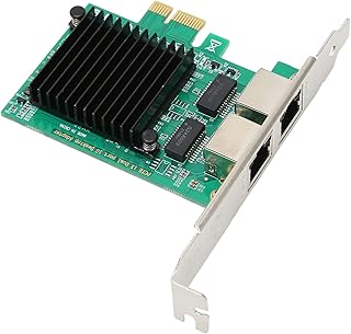 Placa de Rede Gigabit Ethernet de 2 Portas, Adaptador de Rede PCI Express de 10 100 1000 Mbps Com Ativação Remota, Placa de Rede Gigabit Com Modo Half Full Duplex