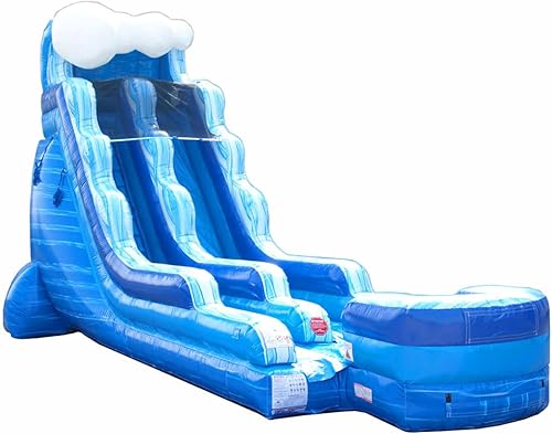 TentandTable Tobogán acuático inflable para niños y adultos, diversión acuática gigante de grado comercial, incluye soplador de aire eléctrico, 35