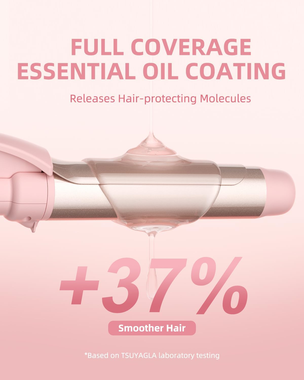 Curling Iron 1.25 Inch, Long Barrel 1 1/4 Inch Hair Curler, 43 Million Ionic Ceramic Curler with 5 Temp up to 430 Degrees, Auto Shut-Off, Dual Voltage