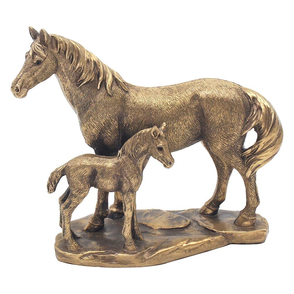 Lesser & Pavey Bronze The Leonardo Collection Lp48781 Reflections D Mare And Foal Horses Ornament, Boxed
