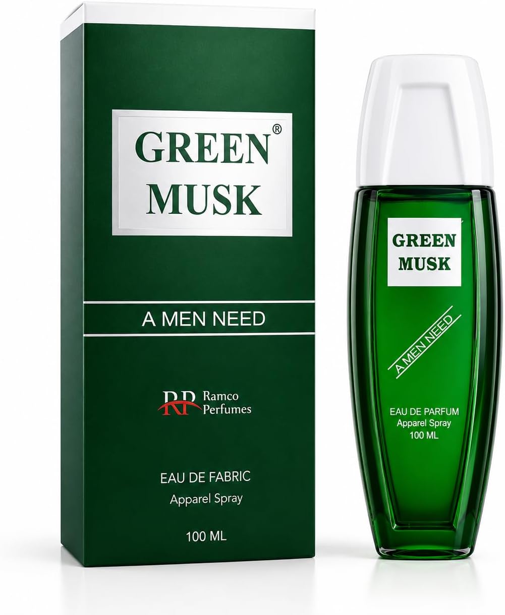 Ramco Green Musk Apparel Perfume Spray For Men, 100ml (Floral, Fresh, Green, Sweet)