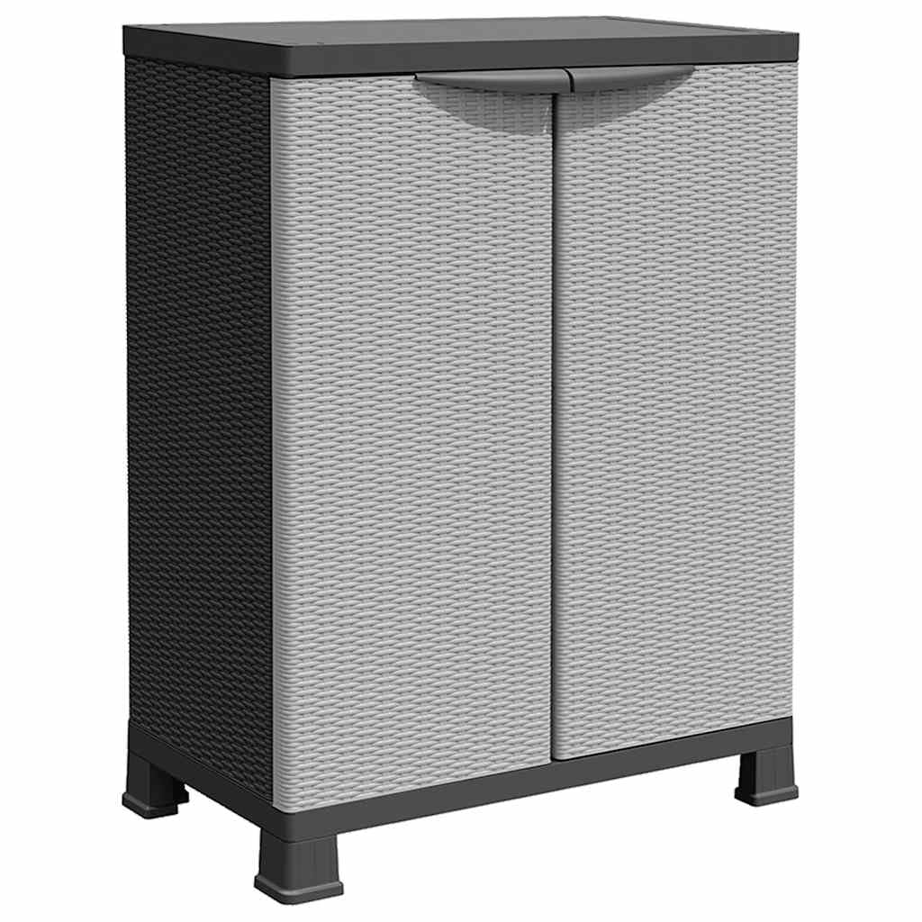 Armadio in plastica design rattan, 68 x 39 x 92 cm, per casa, ufficio, garage, magazzino, con ampio spazio di archiviazione, compatto, salvaspazio, facile da pulire