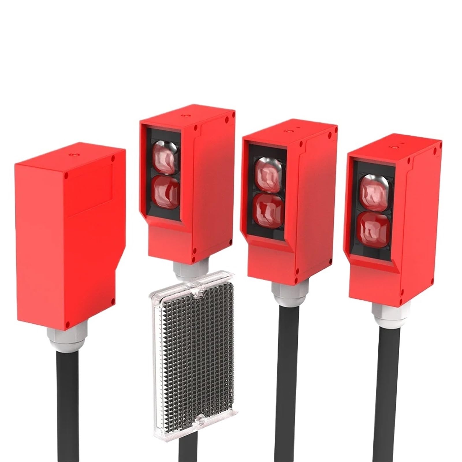 Sensor fotoeléctrico cuadrado interruptor infrarrojo óptico reflexión difusa IP67 impermeable 24-220V AC DC Universal 7m de distancia