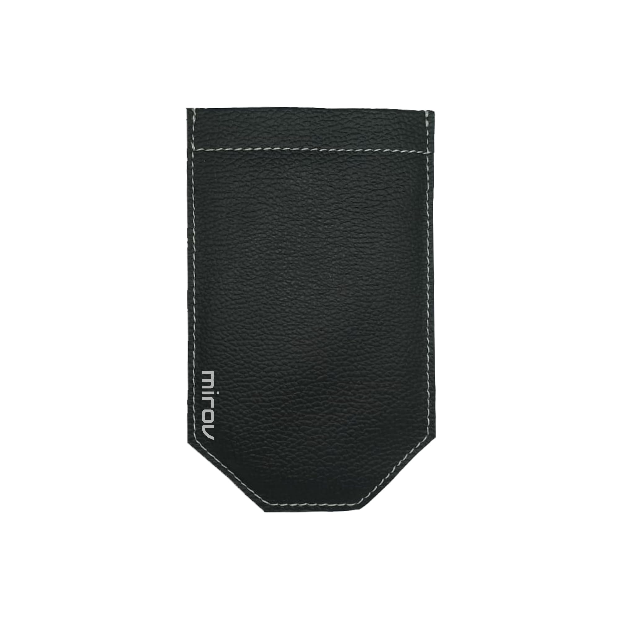 Web Emporium Vegan Leather Pocket Square Holder | Ultra Slim Elegant, Stylish and Compact Pocket Square Organizer for Men's Suit and Formal Attire | Black & Blue (Black)-image-9