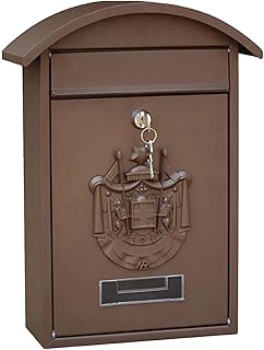Metal Mailbox, Wall Mount Mailbox, Large Capacity Mail Box, Wall Mounted Postbox Mailbox Key Lock Large Capacity Metal Security Post Boxes, Weather-Resistant Boxes Lock for Home Garden
